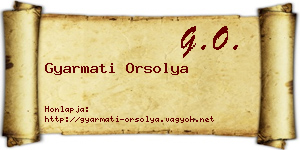Gyarmati Orsolya névjegykártya