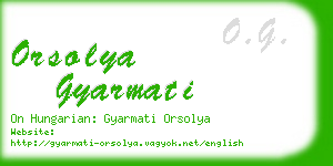 orsolya gyarmati business card